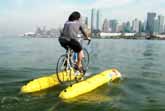 Water Biking Across The Hudson River